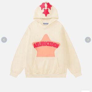 BRAND NEW | Aelfric Eden Cream and Pink Color-Blocked Hoodie